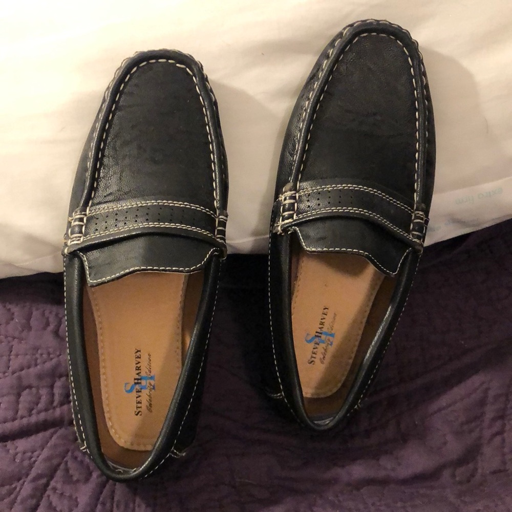Steve Harvey Boys Size 4 Black Dress Shoes